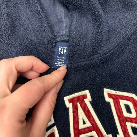 GAP Dark Blue fleece Toddler Hoodie 3 years - Picture 3 of 5